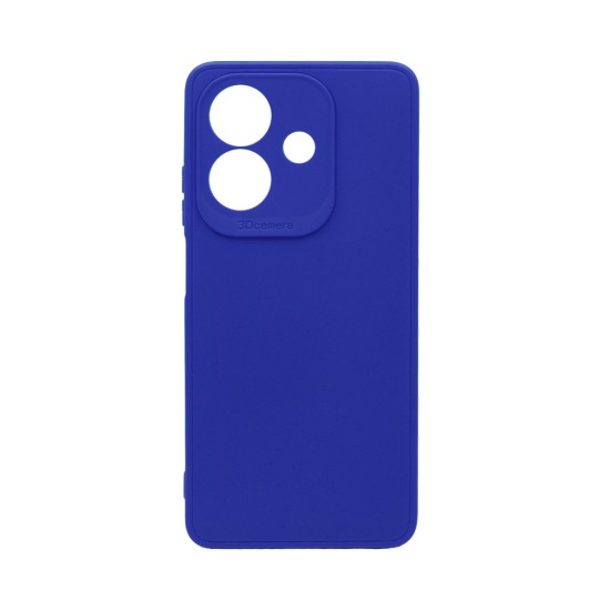 Soft Silicone Case with Camera Shield for Oppo A40 Dark Blue